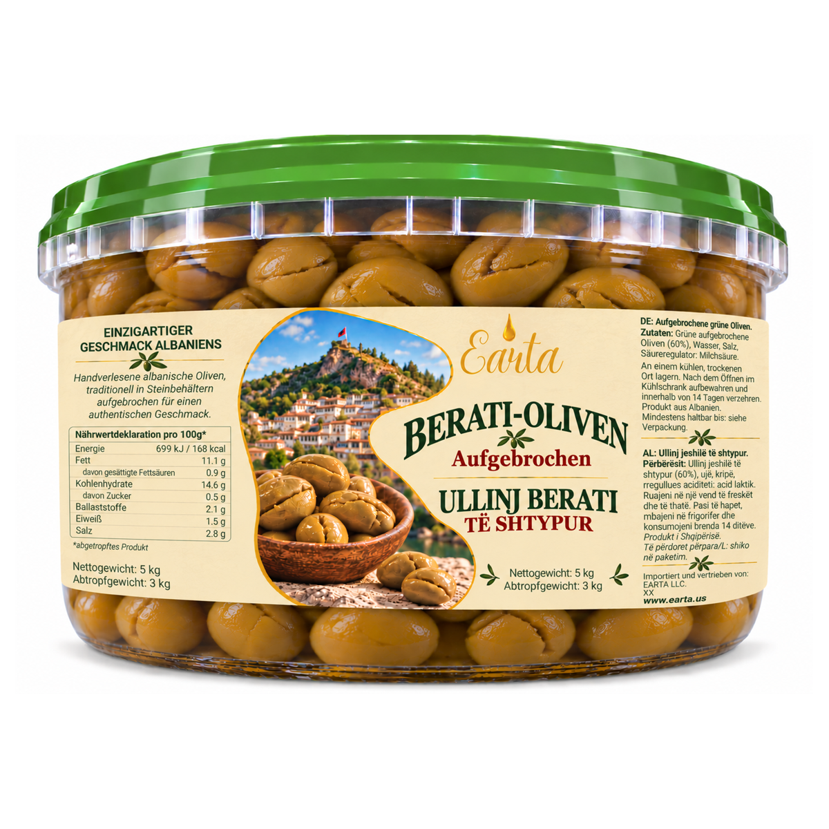 Earta — Berati Oliven, aufgebrochen