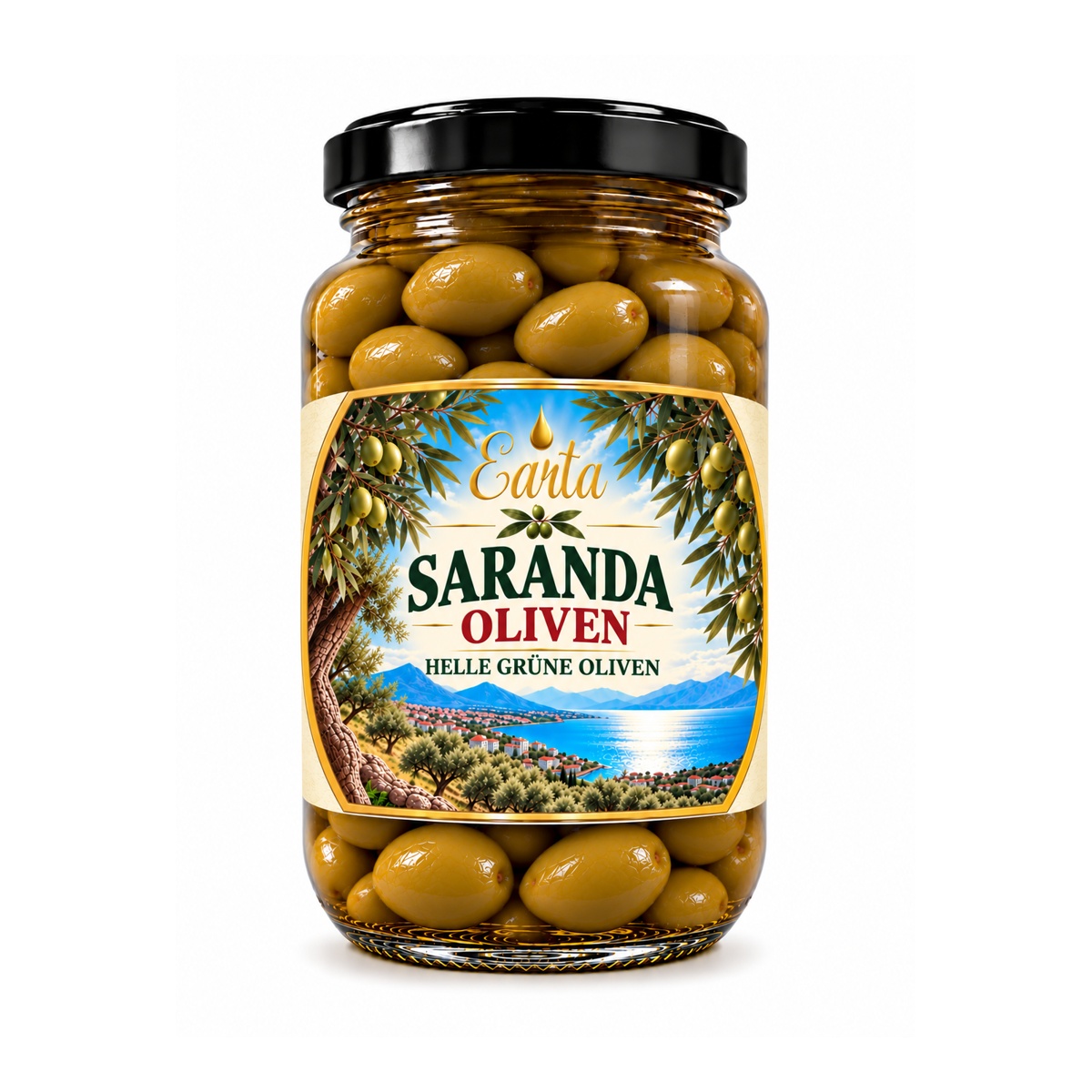 Earta — Saranda Oliven – helle grüne Oliven