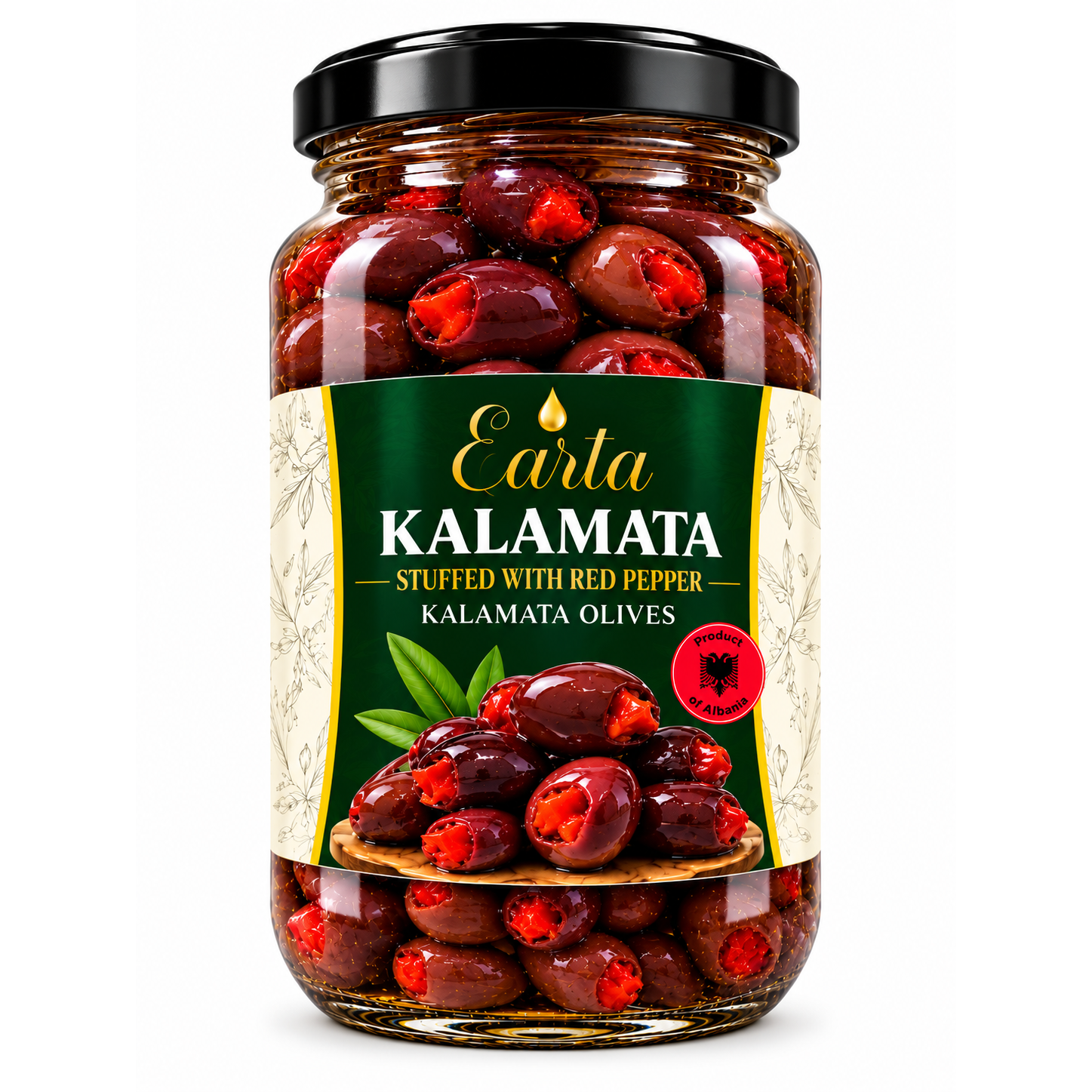 Earta — Kalamata Stuffed with Red Pepper