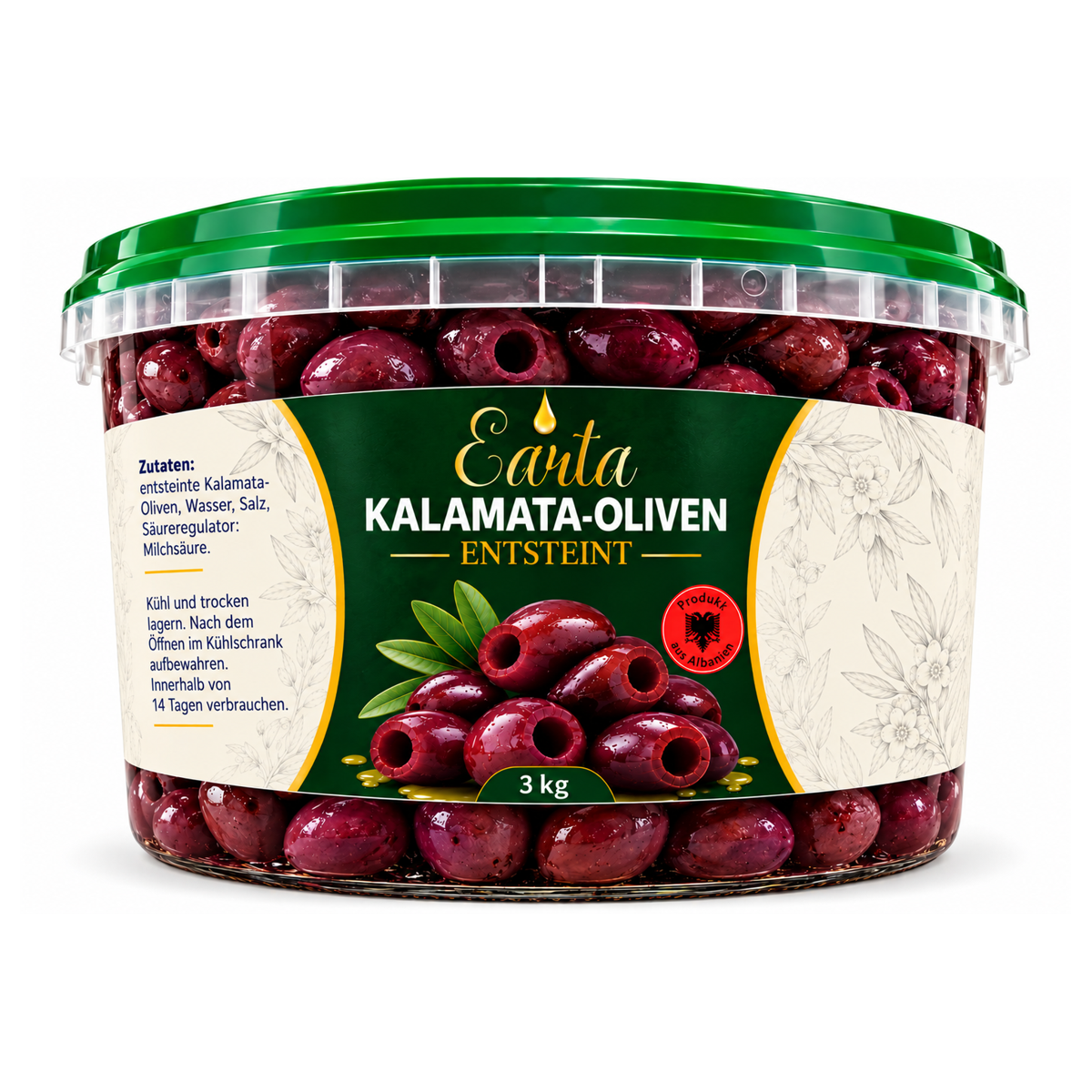 Earta — Kalamata-Oliven entsteint