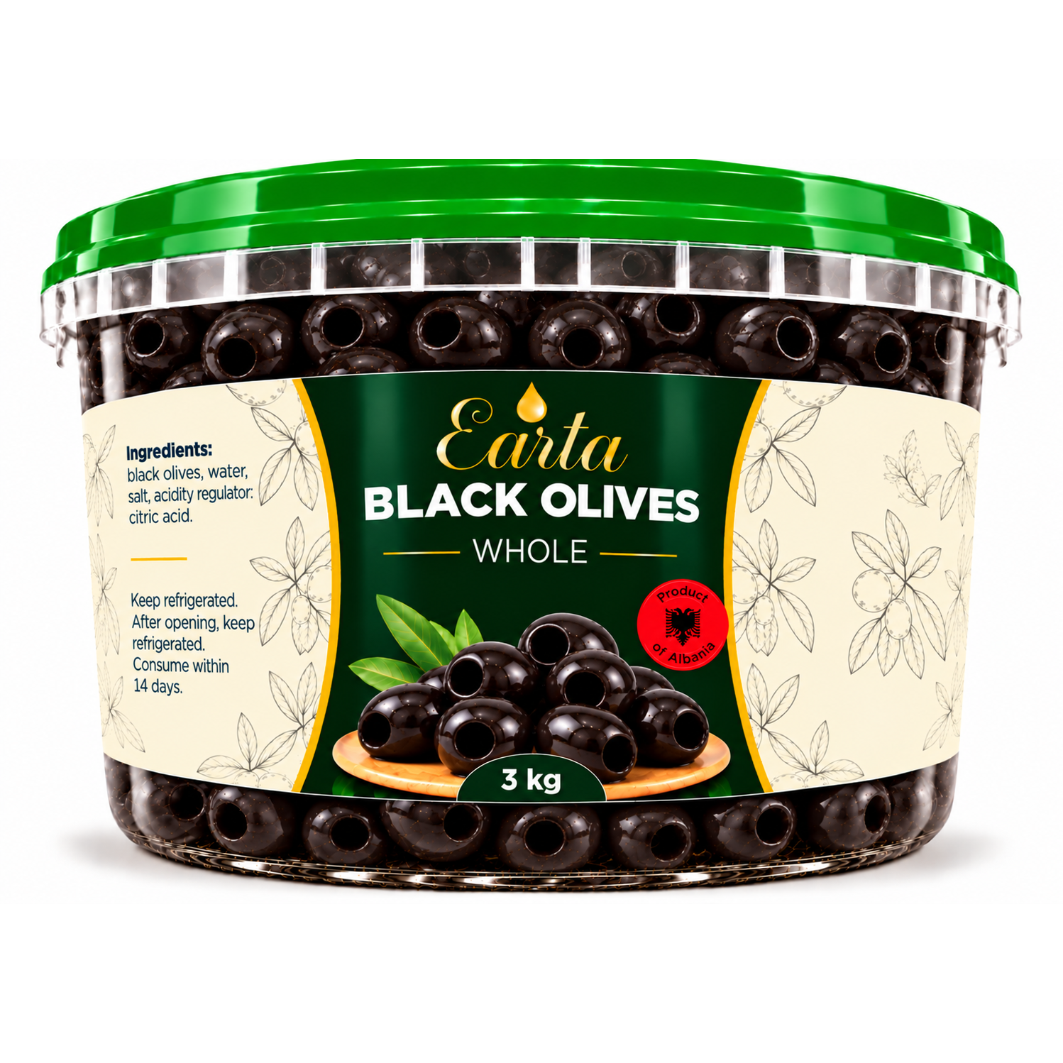 Earta — Black Olives — Whole