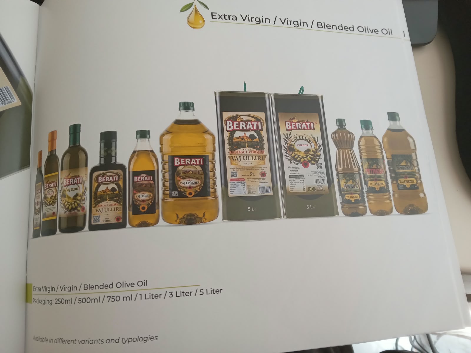 BERATI olive oil range
