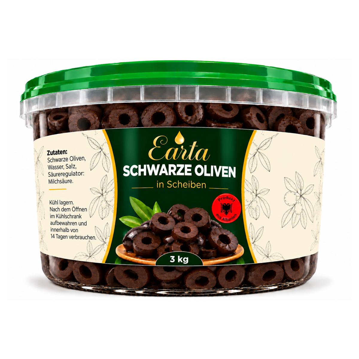 Earta — Schwarze Oliven in Scheiben
