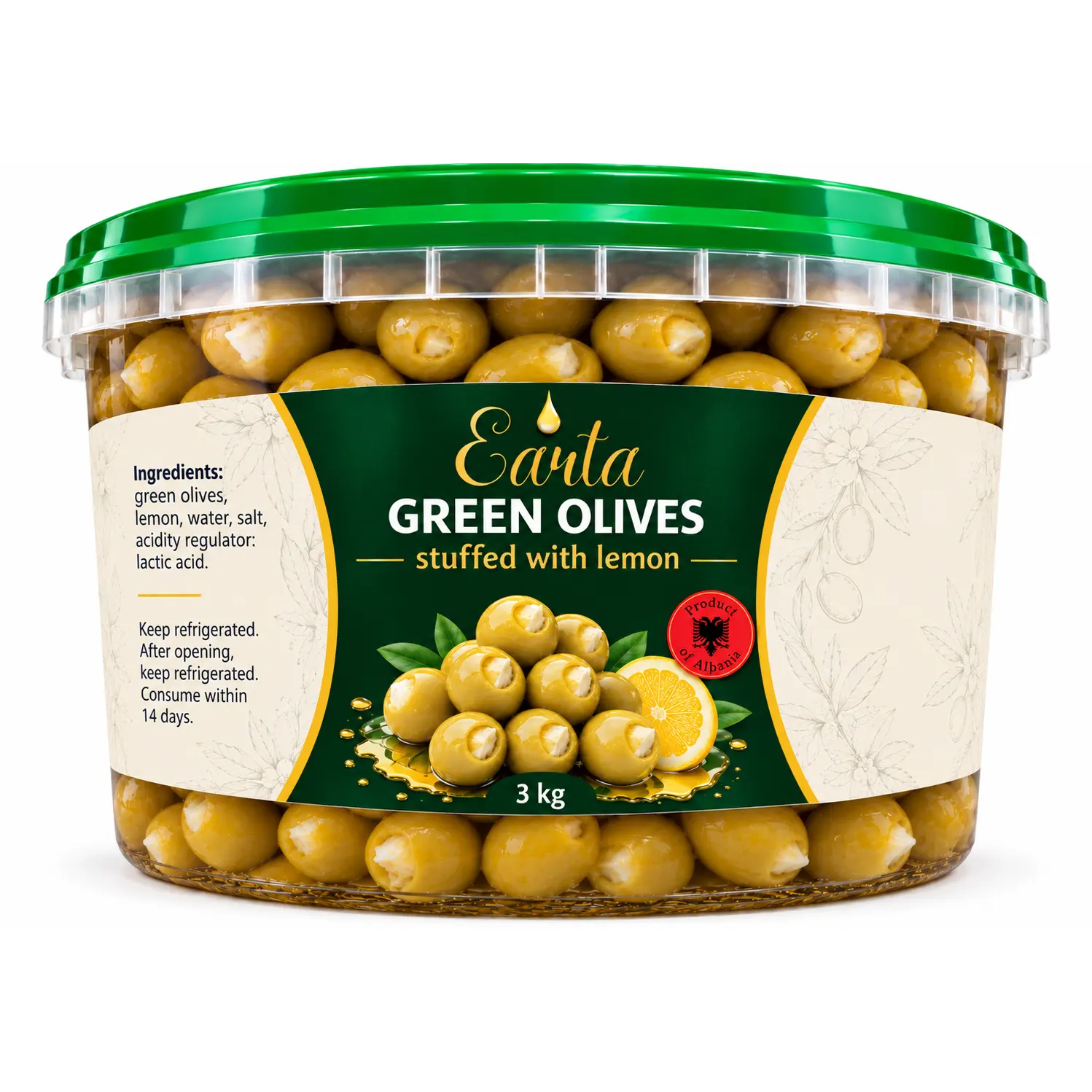 Earta — Green Olives Stuffed with Lemon