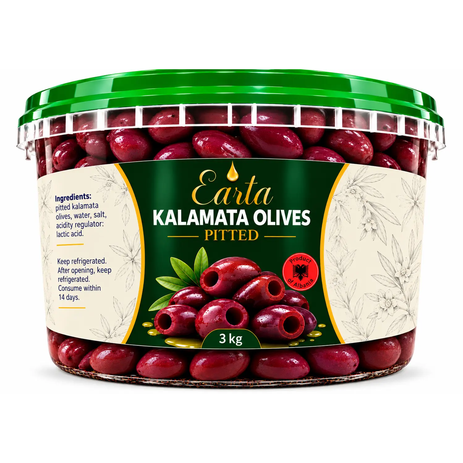 Earta — Kalamata Olives — Pitted