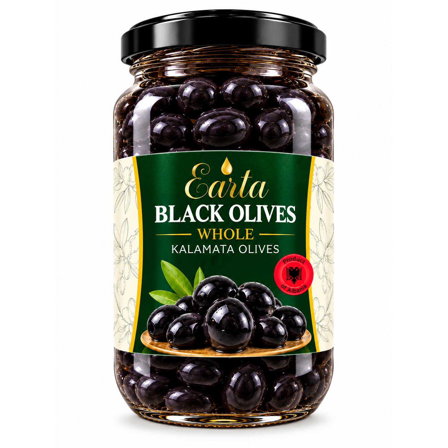 Earta — Black Kalamata Olives — Whole